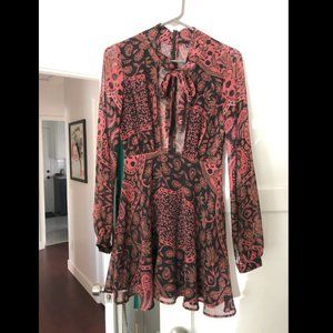 For Love & Lemons Cutout Paisley Dress